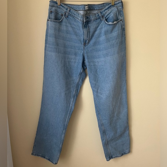 Abercrombie & Fitch Denim - Abercrombie & Fitch Curve Love The Straight Mid Rise Jeans 35 20 Long